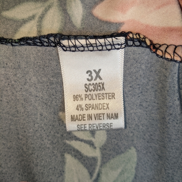 Impulsive Navy Blue Cold Shoulder Shirt 3X - Picture 6 of 9